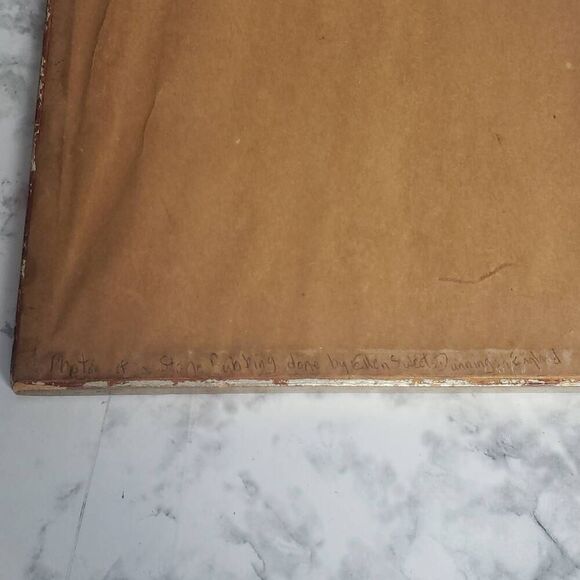 Vintage Stone Graves Rubbing Framed Photo - Picture 6 of 12